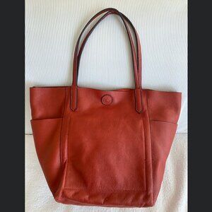 EUC Frederic T Red Leather Tote with mini pouch
